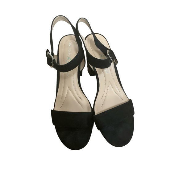 Andrew Geller "Fayer" Strappy Snake Print 3.5 Block Heel Womens Size 8.5M Heel - Picture 2 of 10